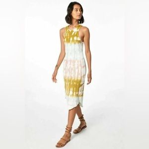 YOUNG FABULOUS & BROKE Tie Dye Racerback Robbie Ribbed Tank Dress